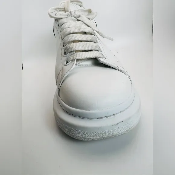 Alexander McQueen Low Top Platform Oversized Sneakers White with Teal 43