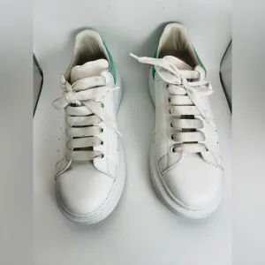 Alexander McQueen Low Top Platform Oversized Sneakers White with Teal 43