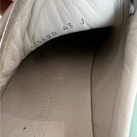Alexander McQueen Low Top Platform Oversized Sneakers White with Teal 43