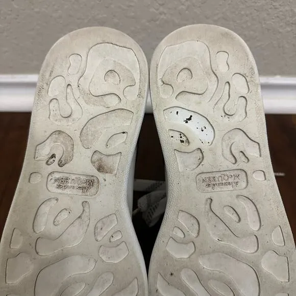 ALEXANDER MCQUEEN Oversized Leather Sneakers White Lace Up