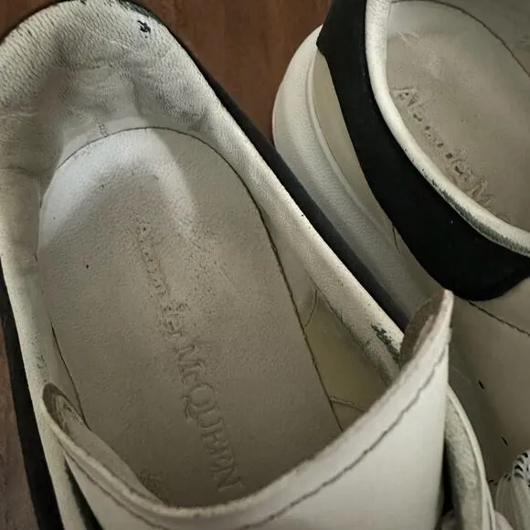 ALEXANDER MCQUEEN Oversized Leather Sneakers White Lace Up