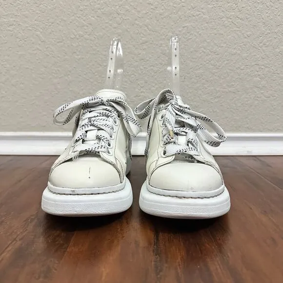 ALEXANDER MCQUEEN Oversized Leather Sneakers White Lace Up
