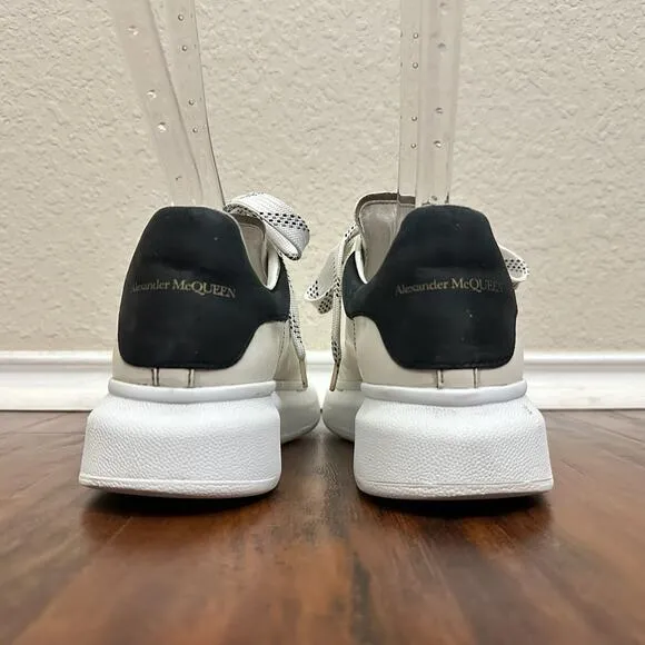 ALEXANDER MCQUEEN Oversized Leather Sneakers White Lace Up