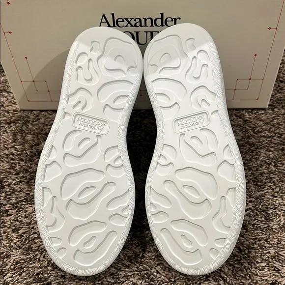 Alexander McQueen White and Blue Sneakers