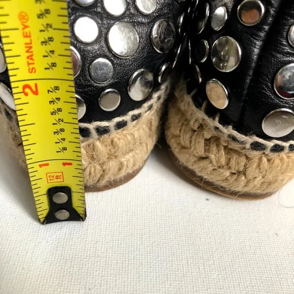 Alexander Wang Black Studded Espadrilles-Sz 36