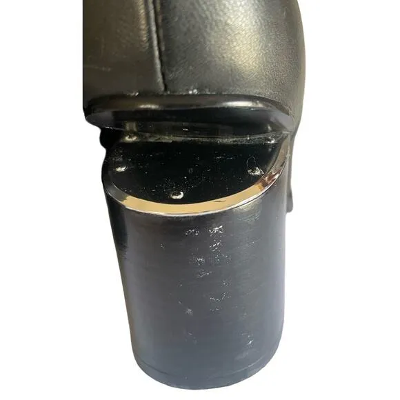 Alexander Wang Gabi Boots Black Leather Silver Hardware Size 36/ US 6