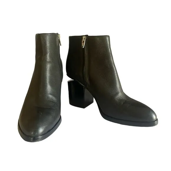 Alexander Wang Gabi Boots Black Leather Silver Hardware Size 36/ US 6