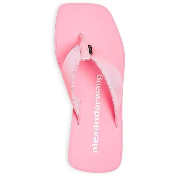 Alexander Wang Womens AW Wedge Flip Flop Pink Slip On Thong Sandals New