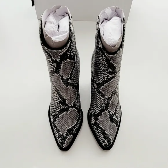 Alias Mae West Snake Print Leather Boots Women's 6