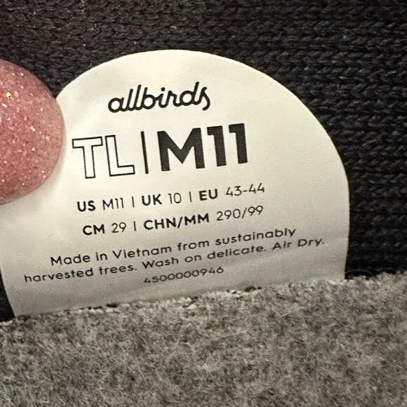 Allbirds Men's Tree Loungers - Black Size 11