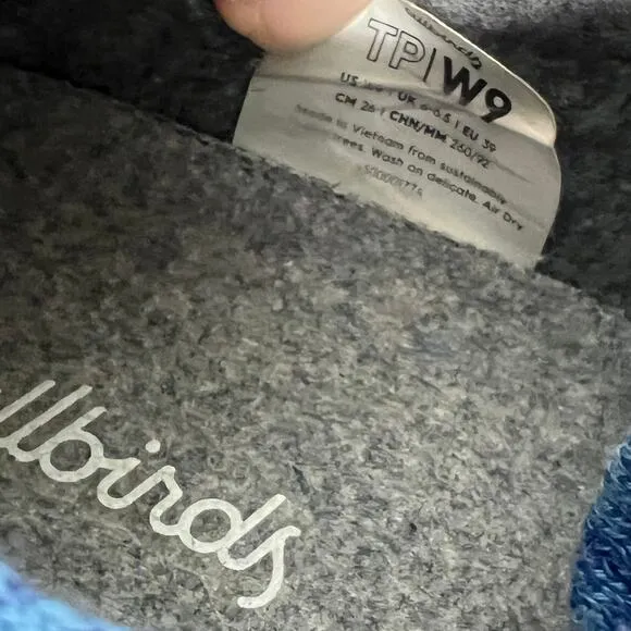 Allbirds Tree Pipers Sneakers Bouyant Blue Shoe Size 9