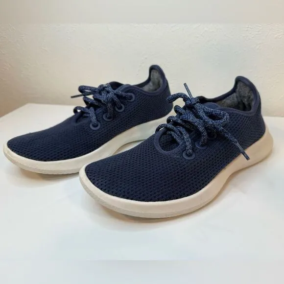 Allbirds Tree Runners TR Shoes Women’s Size 8 Navy Blue Comfort Lace Up Sneakers