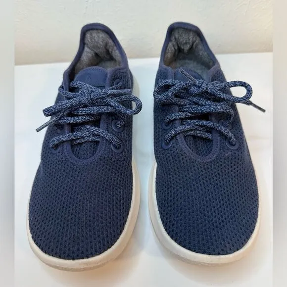 Allbirds Tree Runners TR Shoes Women’s Size 8 Navy Blue Comfort Lace Up Sneakers