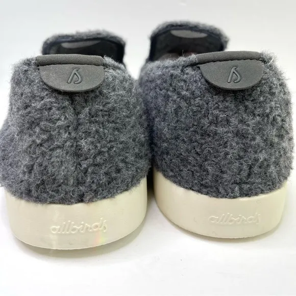 ALLBIRDS Wool Lounger Fluffs NEW Slip On Sneakers Natural Grey Fuzzy Size 12