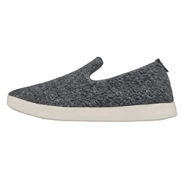 ALLBIRDS Wool Lounger Fluffs NEW Slip On Sneakers Natural Grey Fuzzy Size 12