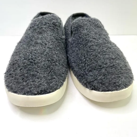 ALLBIRDS Wool Lounger Fluffs NEW Slip On Sneakers Natural Grey Fuzzy Size 12