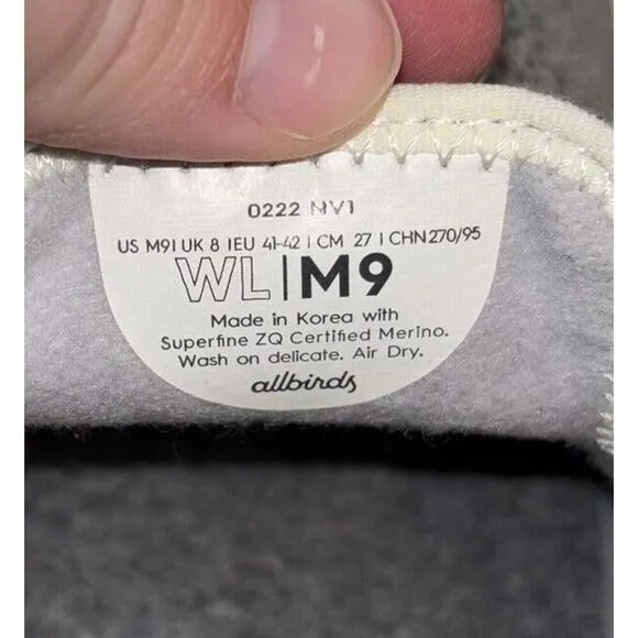 Allbirds Wool Loungers Slip On Comfort Casual Shoes Loafers Men’s Size 9 Gray
