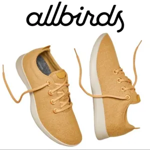ALLBIRDS Wool Runners Tuke Honey (Yellow) Sneakers Discontinued Color 7