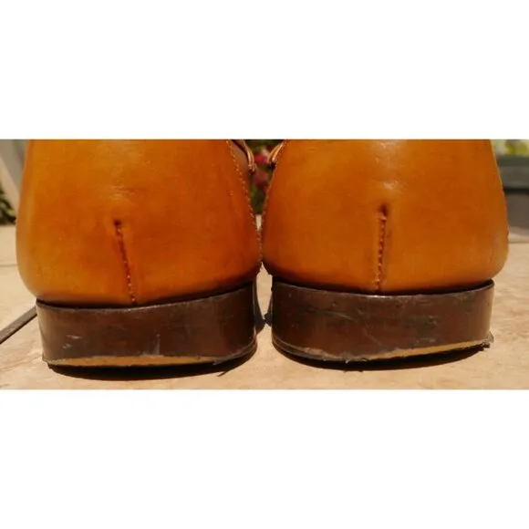 Allen Edmonds &quot;VERONA II&quot; Leather Horse Bit Dress Loafers Sz 11 D Walnut READ!!