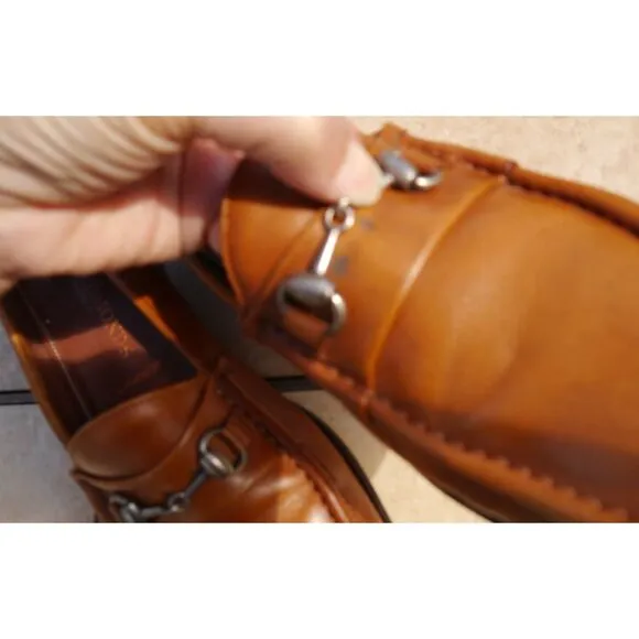 Allen Edmonds &quot;VERONA II&quot; Leather Horse Bit Dress Loafers Sz 11 D Walnut READ!!