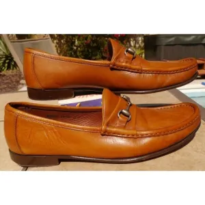 Allen Edmonds &quot;VERONA II&quot; Leather Horse Bit Dress Loafers Sz 11 D Walnut READ!!