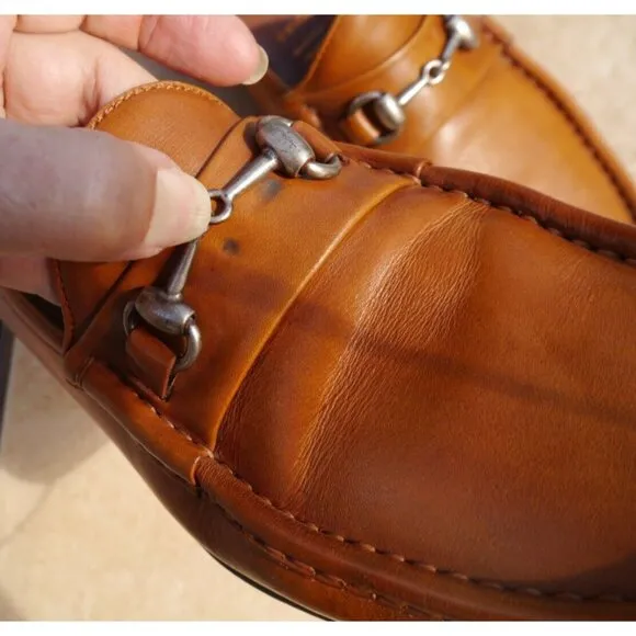 Allen Edmonds &quot;VERONA II&quot; Leather Horse Bit Dress Loafers Sz 11 D Walnut READ!!