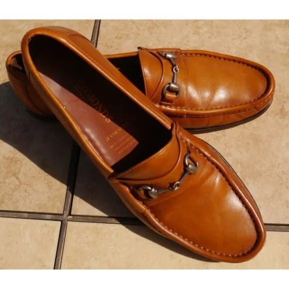 Allen Edmonds &quot;VERONA II&quot; Leather Horse Bit Dress Loafers Sz 11 D Walnut READ!!