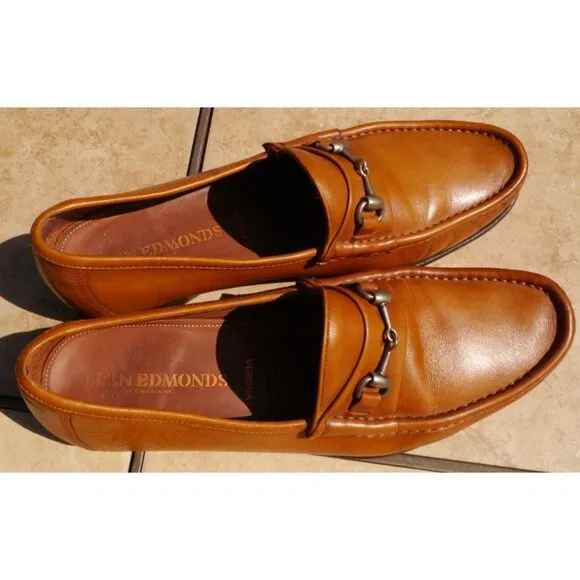 Allen Edmonds &quot;VERONA II&quot; Leather Horse Bit Dress Loafers Sz 11 D Walnut READ!!