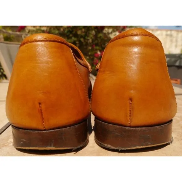 Allen Edmonds &quot;VERONA II&quot; Leather Horse Bit Dress Loafers Sz 11 D Walnut READ!!