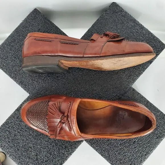 Allen Edmonds Cody Tassel Kiltie Loafers Shoes Leather Slip On Sz 11.5 D Brown
