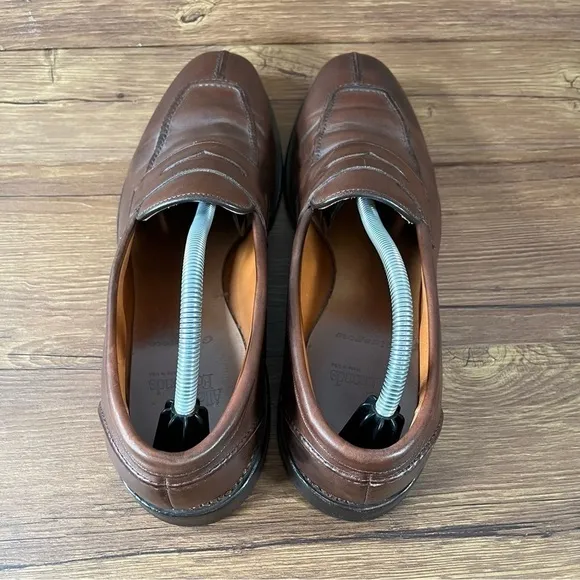 Allen Edmonds Glasgow Brown Leather Slip-On Loafers Dress Shoes Men’s Size 10.5C