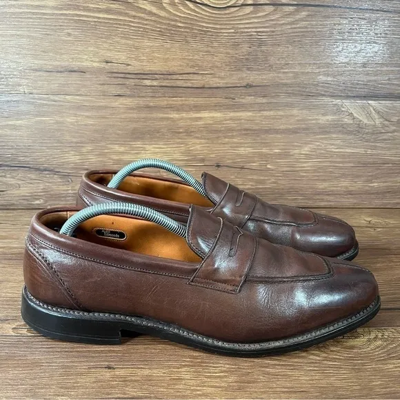 Allen Edmonds Glasgow Brown Leather Slip-On Loafers Dress Shoes Men’s Size 10.5C