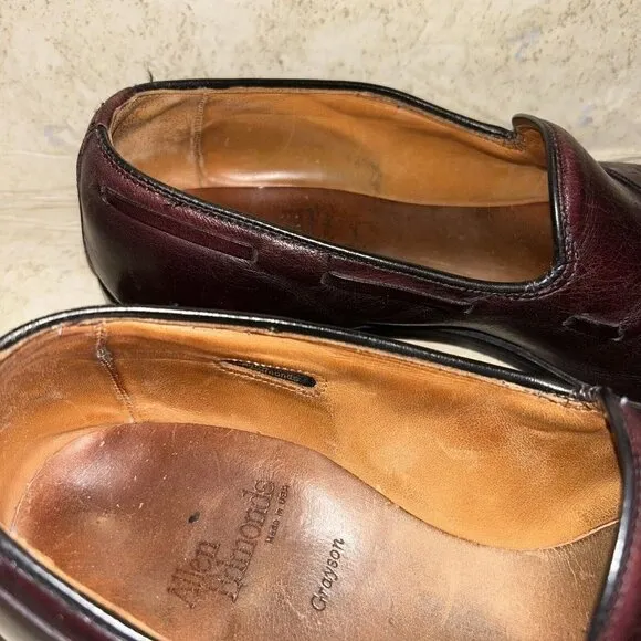Allen Edmonds Grayson Burgundy Tassel Leather  Business Loafers Size 9.5 E