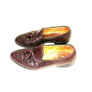 Allen Edmonds Grayson Burgundy Tassel Leather  Business Loafers Size 9.5 E