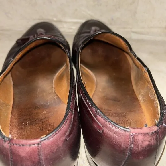 Allen Edmonds Grayson Burgundy Tassel Leather  Business Loafers Size 9.5 E