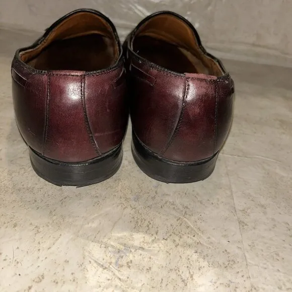 Allen Edmonds Grayson Burgundy Tassel Leather  Business Loafers Size 9.5 E