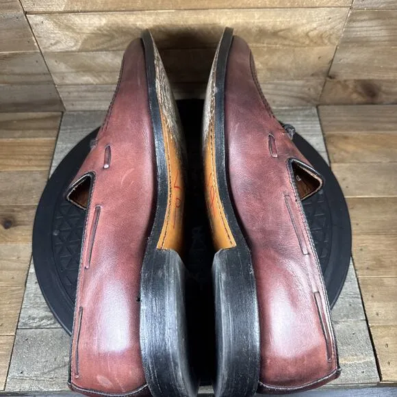 Allen Edmonds Grayson Tassel Loafers Mens Sz 11 D Burgundy Leather Dress Shoes