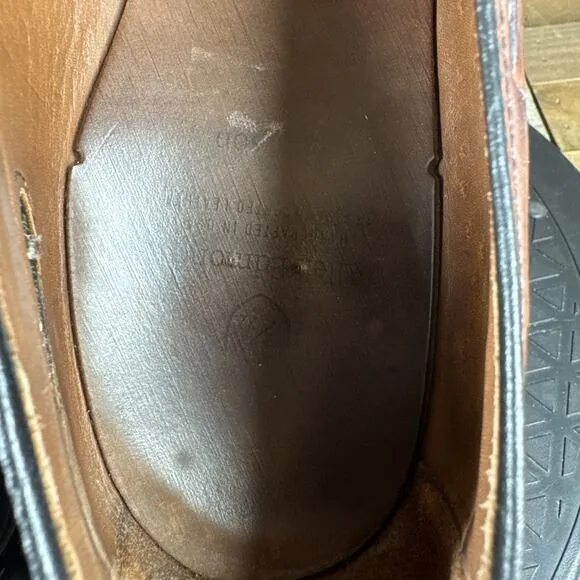 Allen Edmonds Grayson Tassel Loafers Mens Sz 11 D Burgundy Leather Dress Shoes