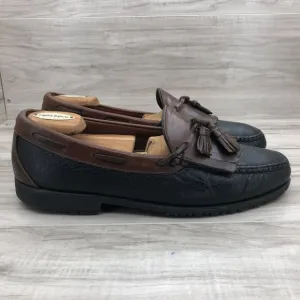 Allen Edmonds Loafers Mens 12D Nashua Black Brown Tassel Leather Slip On Shoes