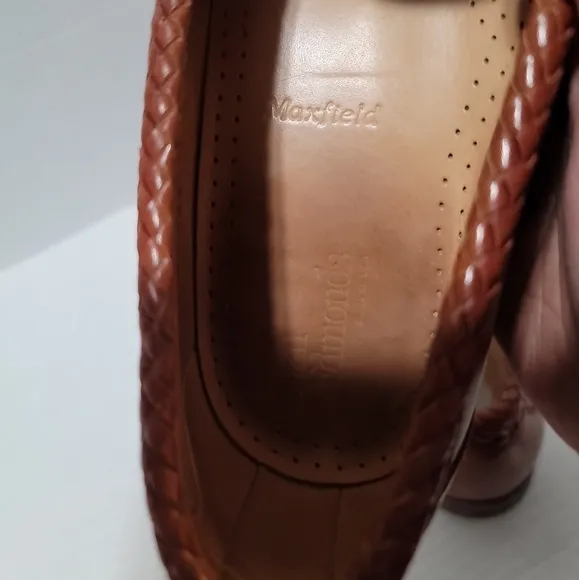 Allen Edmonds Maxfield Tassel Loafers 11 B  Braided Edge Walnut Brown Leather