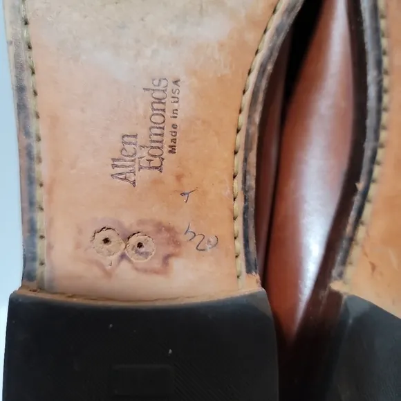 Allen Edmonds Maxfield Tassel Loafers 11 B  Braided Edge Walnut Brown Leather