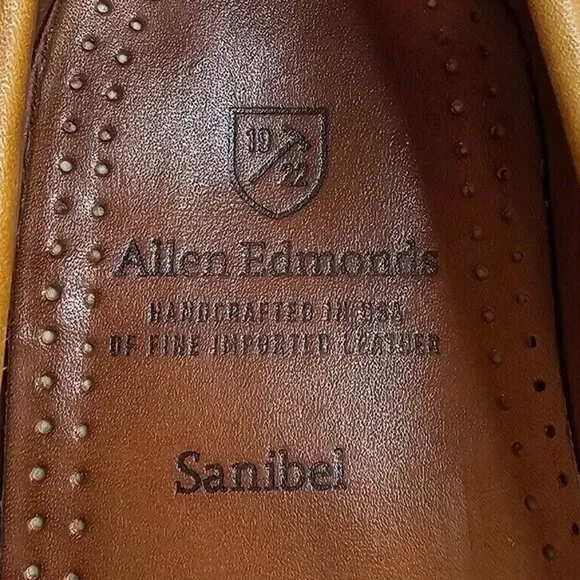 Allen Edmonds Men Sanibel Slip On Loafers Size 11.5 Brown Leather Career Office