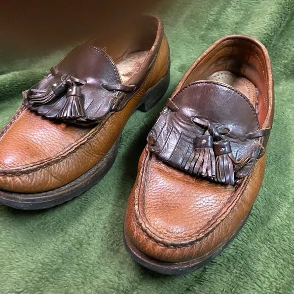 Allen Edmonds Mens Tassel Loafers Size 8D Brown Nashua Leatherm
