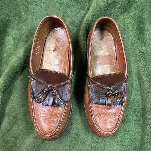 Allen Edmonds Mens Tassel Loafers Size 8D Brown Nashua Leatherm