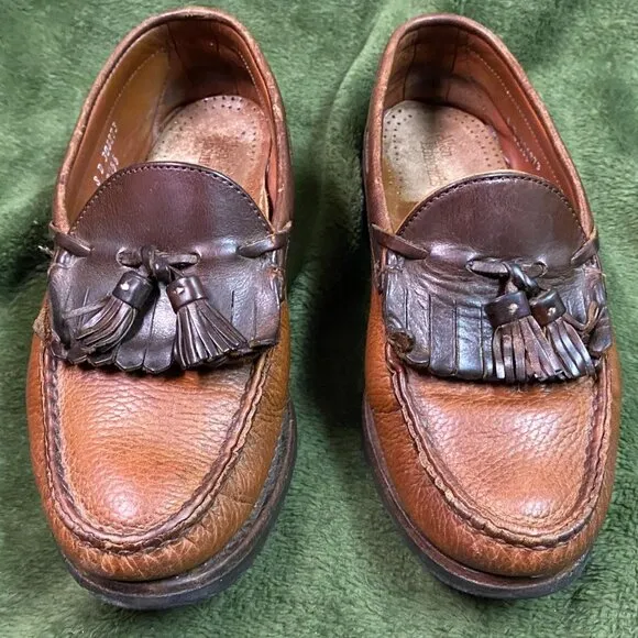 Allen Edmonds Mens Tassel Loafers Size 8D Brown Nashua Leatherm