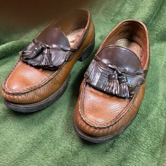 Allen Edmonds Mens Tassel Loafers Size 8D Brown Nashua Leatherm