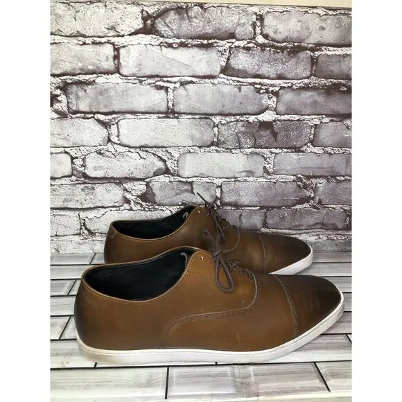 Allen Edmonds Park Avenue Brown leather Oxford Dress Sneakers Men Sz 13D US/46EU