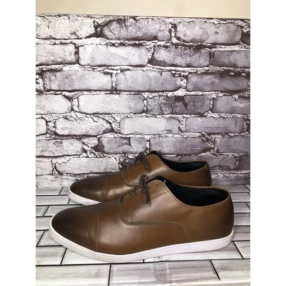 Allen Edmonds Park Avenue Brown leather Oxford Dress Sneakers Men Sz 13D US/46EU