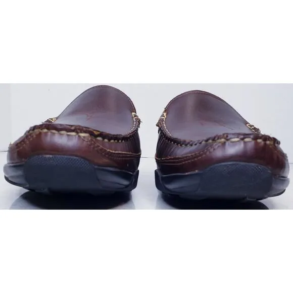 ALLEN EDMONDS PORT WASHINGTON Boulder Brown Leather Slip On Loafers Men's 9.5