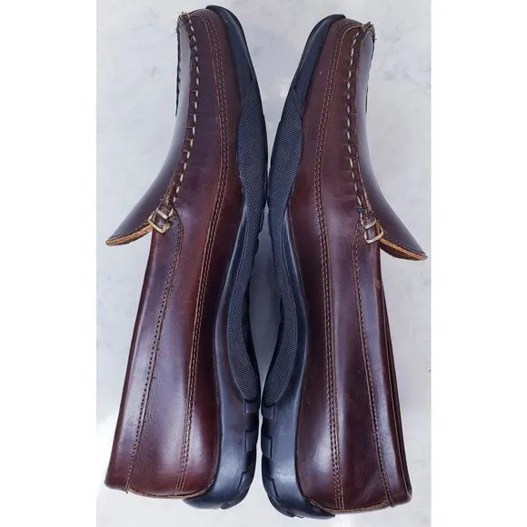 ALLEN EDMONDS PORT WASHINGTON Boulder Brown Leather Slip On Loafers Men's 9.5